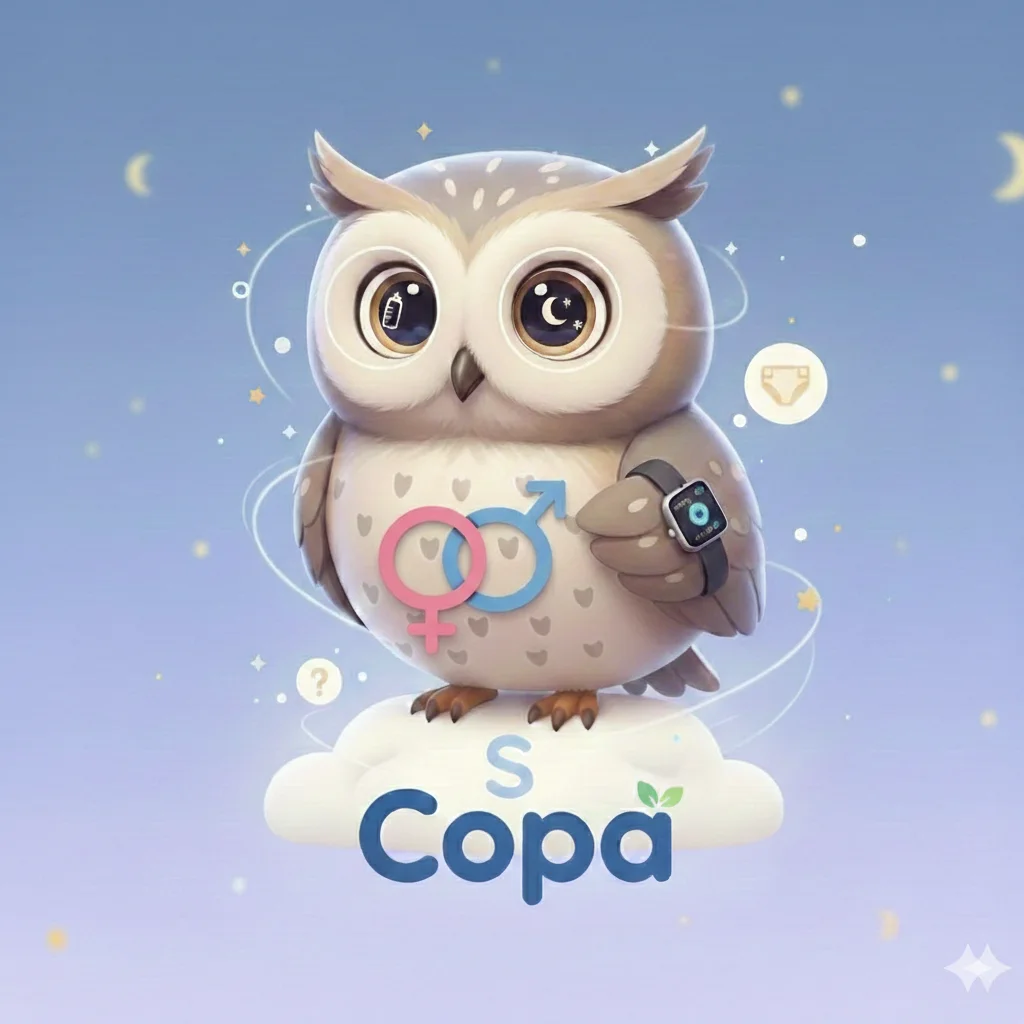 Copa baby tracker and co-parenting app dashboard showing shared timeline